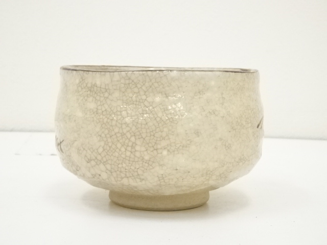 宗sou 志野焼 ys6748726; 梅文 菓子器 共箱 ys6748726; 宗sou 志野焼